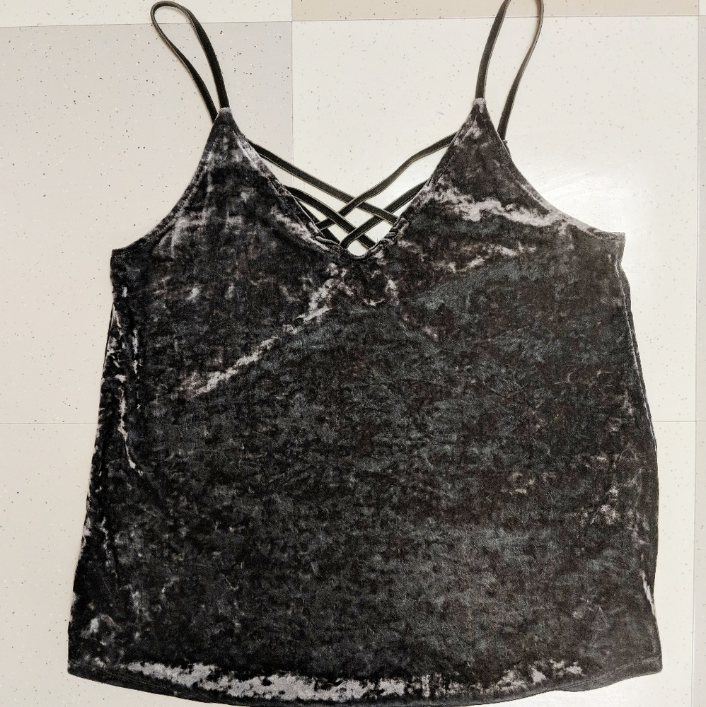 Velvet dark green american eagle tank top - Picture 5 of 5